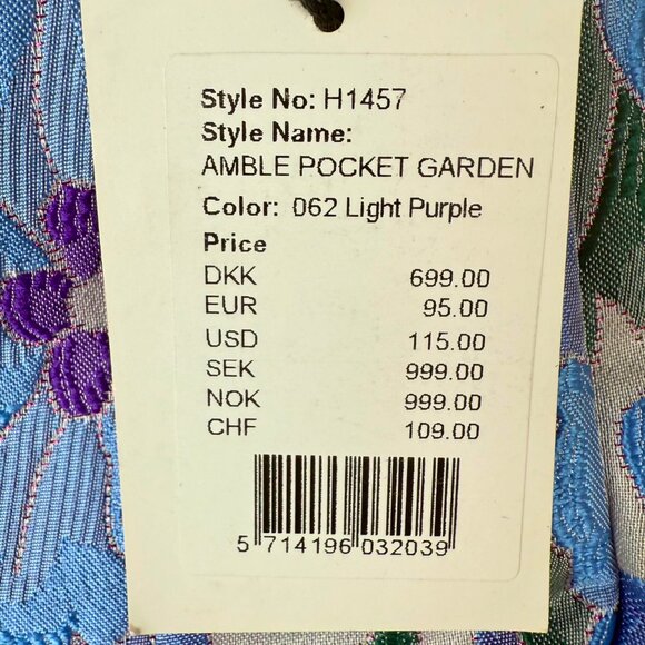 Hvisk Amble Pocket Garden Bag - New With Tags - Light Purple Floral - Picture 10 of 10